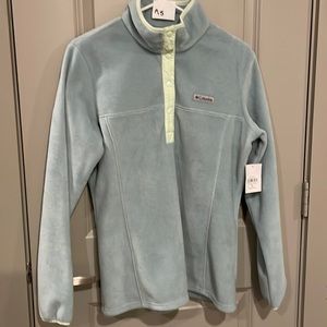 NWT Columbia women’s Benton Springs 1/2 snap fleece pullover size medium green